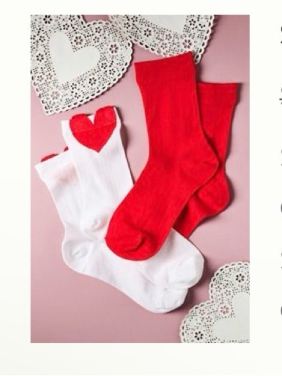 Anthropologie Accessories - Anthropologie sheer icon socks hearts 2 pack